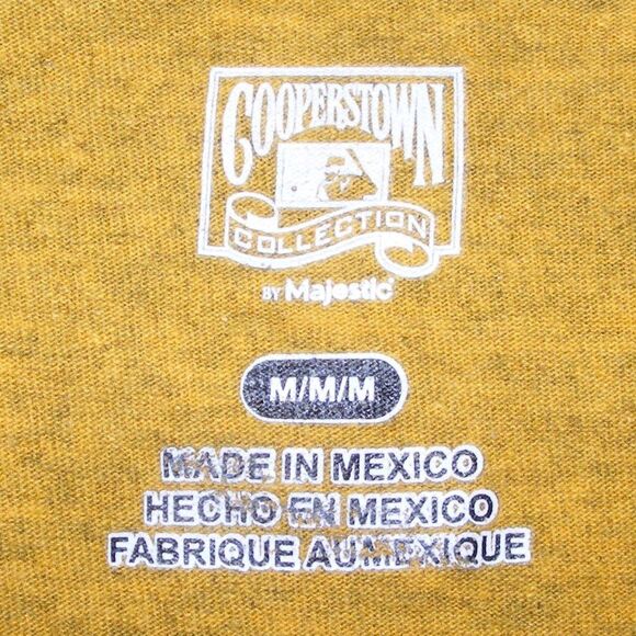 MILWAUKEE BREWERS Tee, M, Blue/Yellow, Logo, Cooperstown collection, Baseball - Picture 10 of 12